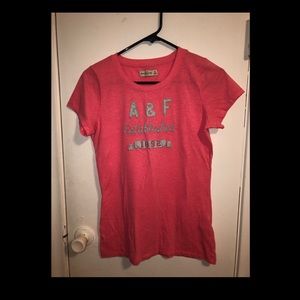 abercrombie & fitch pink tee